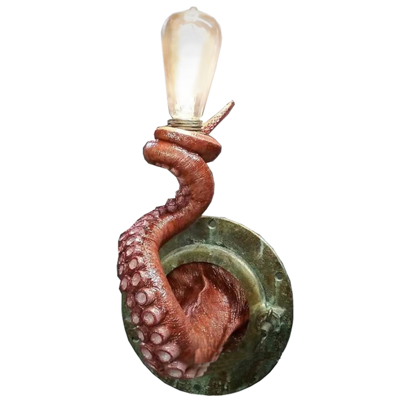 Бра Красный Осьминог Wall Lamp Red Octopus Красный Зеленый в Кирове | Loft Concept 