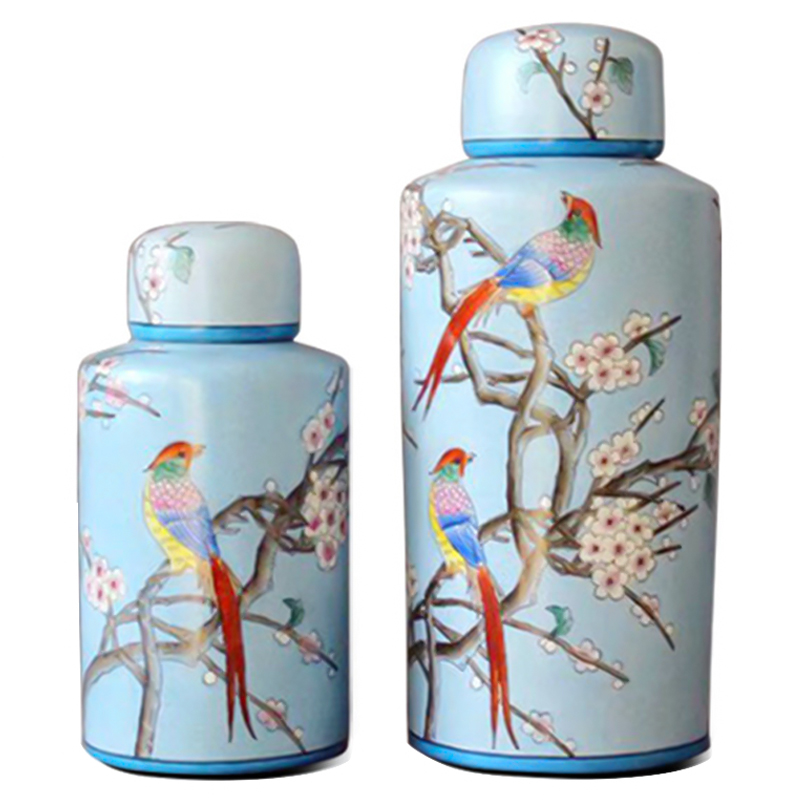 Ваза Garden Blue Birds Vase Голубой Мульти Ваза Garden Blue Birds Vase Голубой Мульти в Кирове | Loft Concept