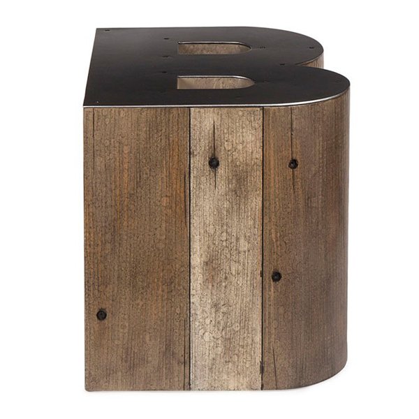 Столик Wooden Alphabet B Side Table Коричневый Графит Столик Wooden Alphabet B Side Table Коричневый Графит в Кирове | Loft Concept