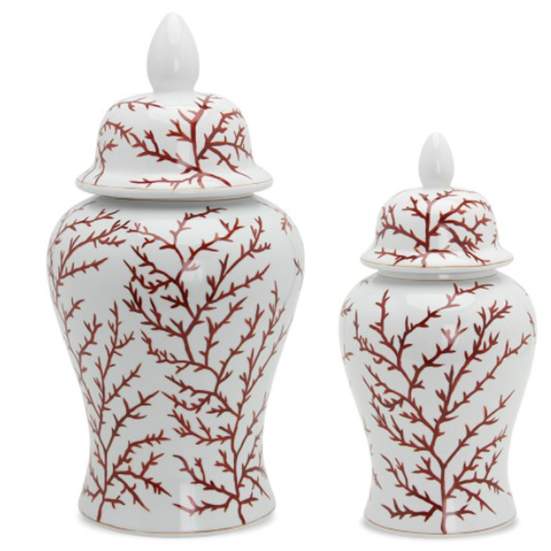 Ваза White Vase Branches Бургундский красный Белый в Кирове | Loft Concept 