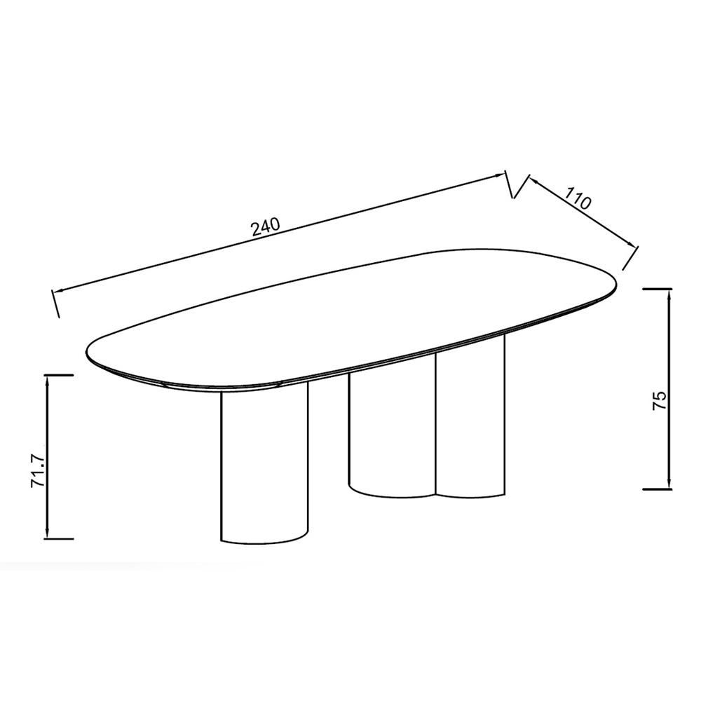 Стол обеденный мраморный с колоннами Marble Column Table в Кирове