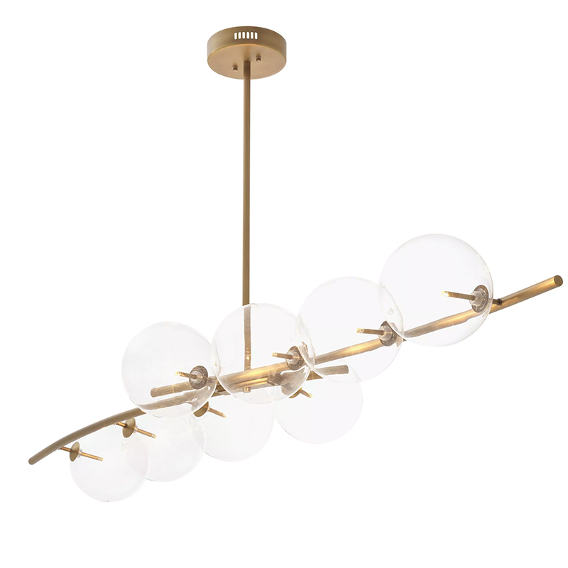 Люстра Eichholtz Chandelier Spezia Латунь Прозрачное Стекло Люстра Eichholtz Chandelier Spezia Латунь Прозрачное Стекло в Кирове | Loft Concept