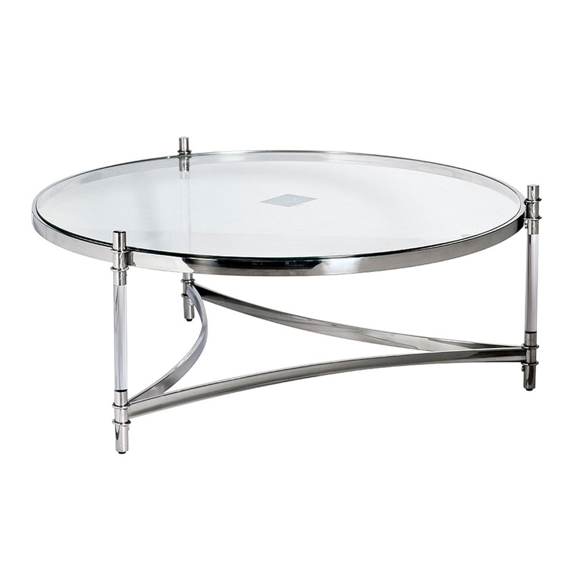 Кофейный стол Octavio Coffee Table Хром Прозрачный Кофейный стол Octavio Coffee Table Хром Прозрачный в Кирове | Loft Concept
