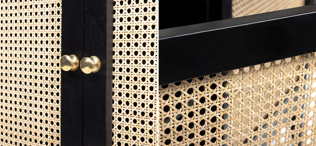 Комод с сетчатыми дверцами Rattan - фото №1