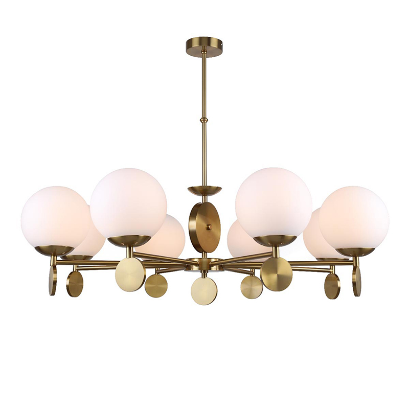 Люстра Kyran Chandelier Bronze 8 Бронза Белый Люстра Kyran Chandelier Bronze 8 Бронза Белый в Кирове | Loft Concept