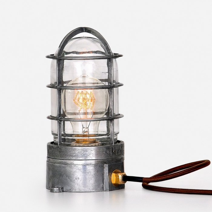 Настольная лампа Steampunk Cage Glass Edison Table lamp Настольная лампа Steampunk Cage Glass Edison Table lamp в Кирове | Loft Concept