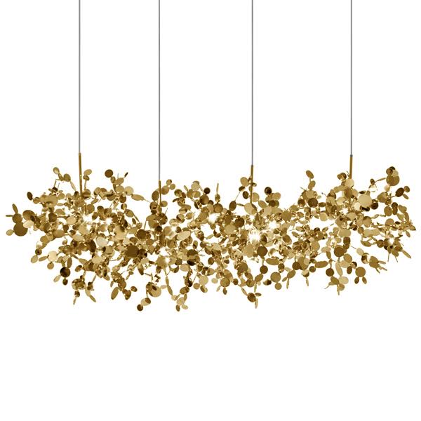 Люстра Terzani Argent Suspension Linear Gold Глянцевое золото Люстра Terzani Argent Suspension Linear Gold Глянцевое золото в Кирове | Loft Concept