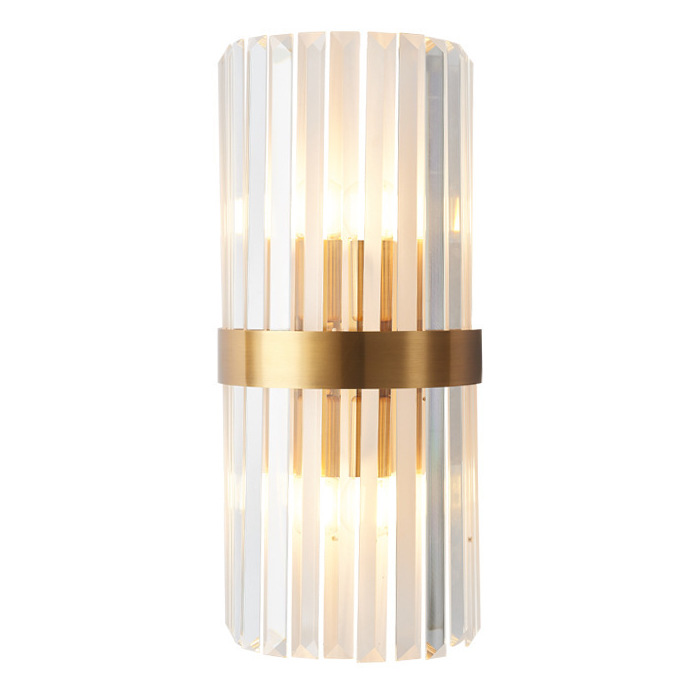 Бра Odeon Clear Glass Gold metal Wall Lamp Прозрачный Латунь Бра Odeon Clear Glass Gold metal Wall Lamp Прозрачный Латунь в Кирове | Loft Concept