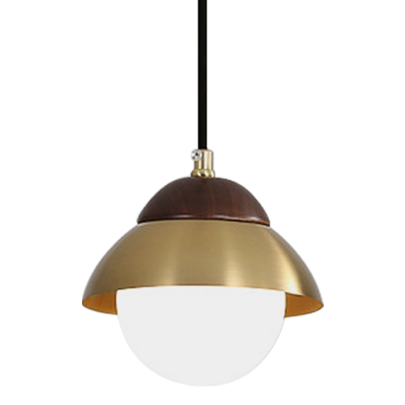 Подвесной светильник Roch Pendant Wooden Eco Light Коричневый Латунь Подвесной светильник Roch Pendant Wooden Eco Light Коричневый Латунь в Кирове | Loft Concept
