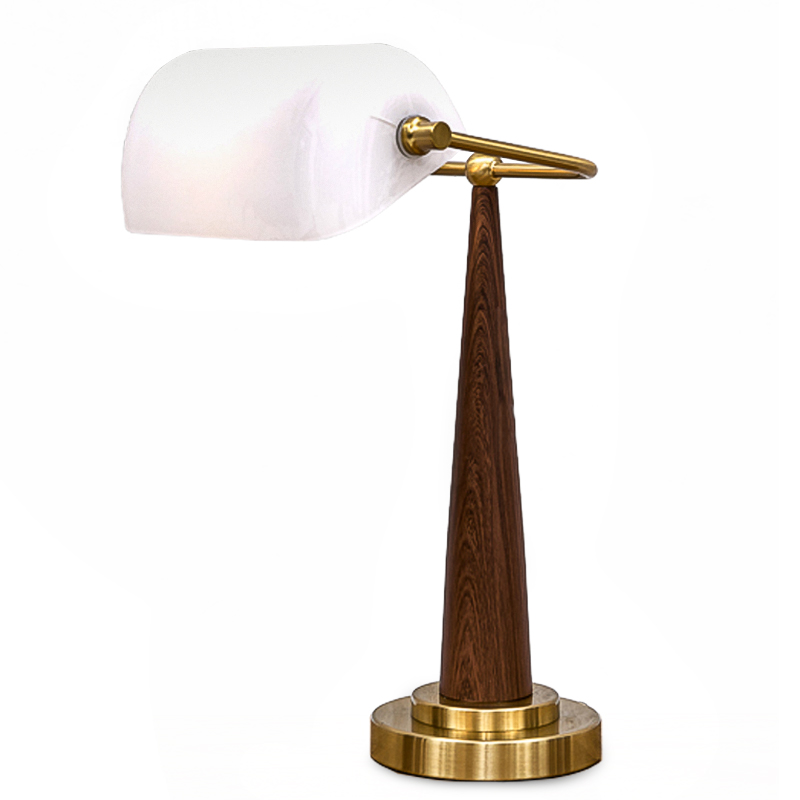 Настольная лампа Ziani Table lamp Белый Коричневый Латунь Настольная лампа Ziani Table lamp Белый Коричневый Латунь в Кирове | Loft Concept