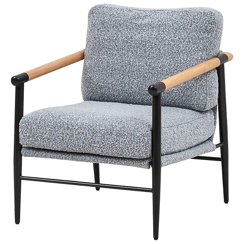Кресло Dale Gray Armchair Черный Серый Древесина Кресло Dale Gray Armchair Черный Серый Древесина в Кирове | Loft Concept