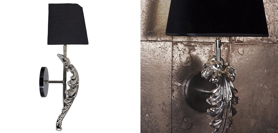 Бра Eichholtz Wall Lamp Beau Site Nickel+Black Бра Eichholtz Wall Lamp Beau Site Nickel+Black - Loft-Concept в Кирове