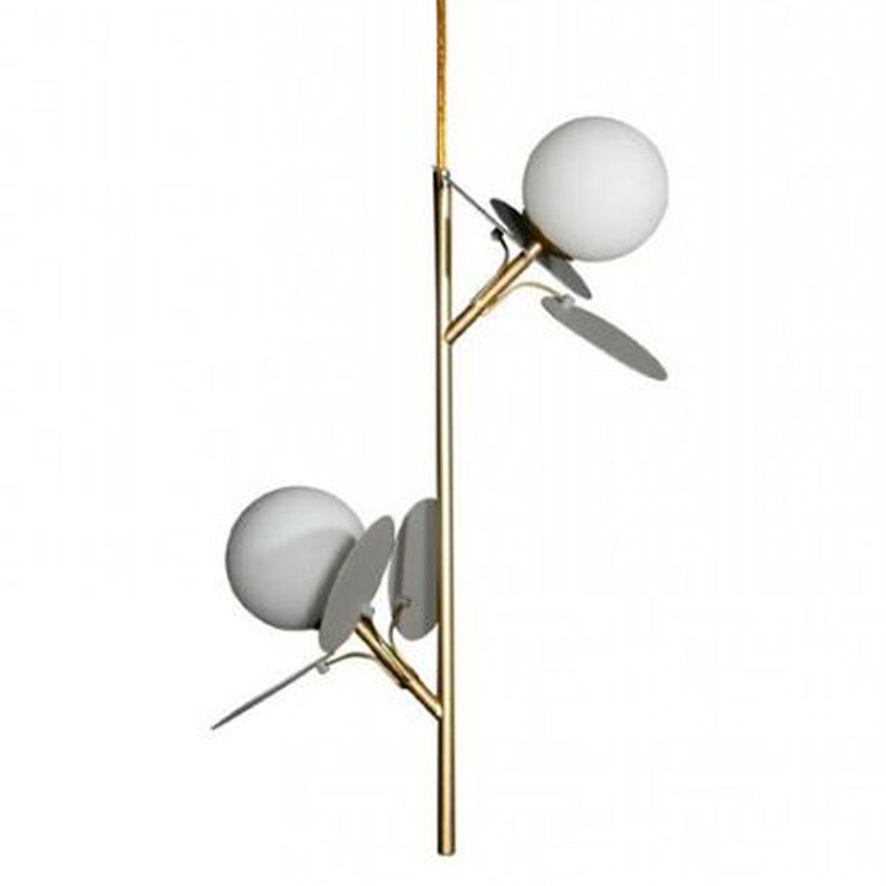 Люстра MATISSE Pendant Double Grey Серый Золотой Белый Люстра MATISSE Pendant Double Grey Серый Золотой Белый в Кирове | Loft Concept