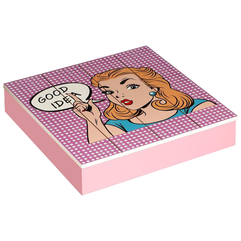 Шкатулка Pop Art Girl pink Розовый Мульти Шкатулка Pop Art Girl pink Розовый Мульти в Кирове | Loft Concept