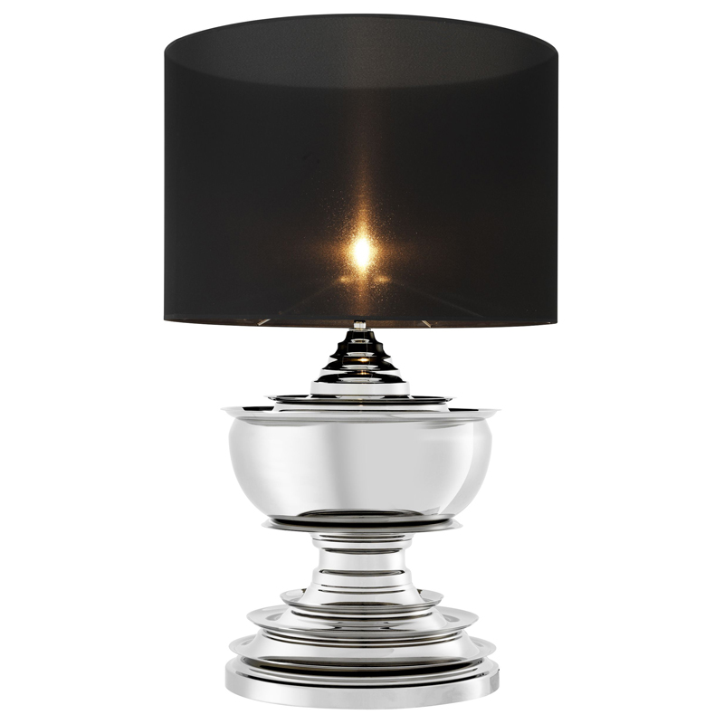 Настольная лампа Eichholtz Table Lamp Pagoda Никель Черный в Кирове | Loft Concept 