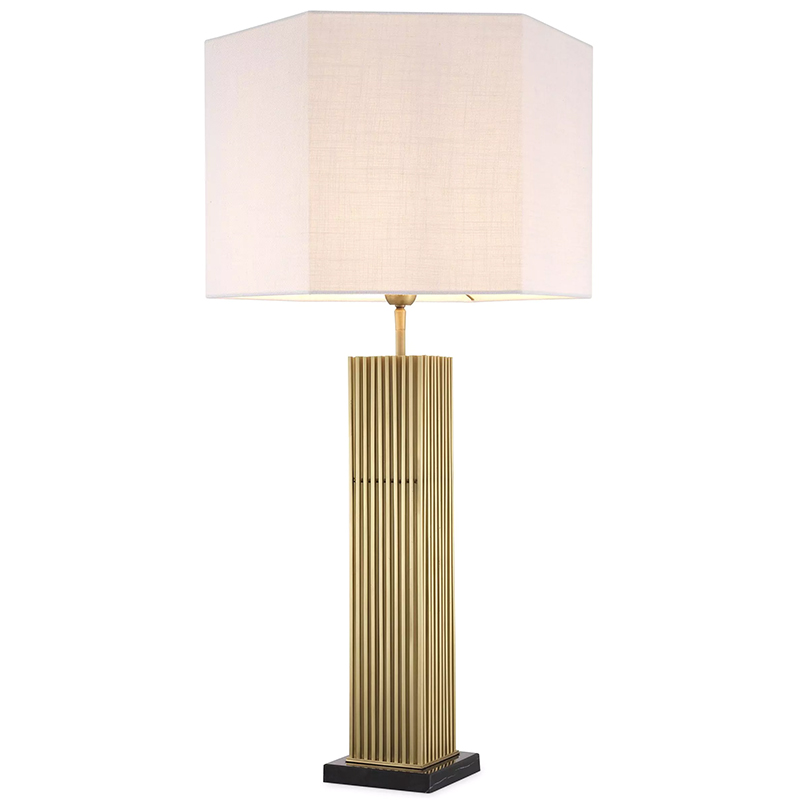 Настольная лампа Eichholtz Table Lamp Viggo Brass Латунь Белый Настольная лампа Eichholtz Table Lamp Viggo Brass Латунь Белый в Кирове | Loft Concept