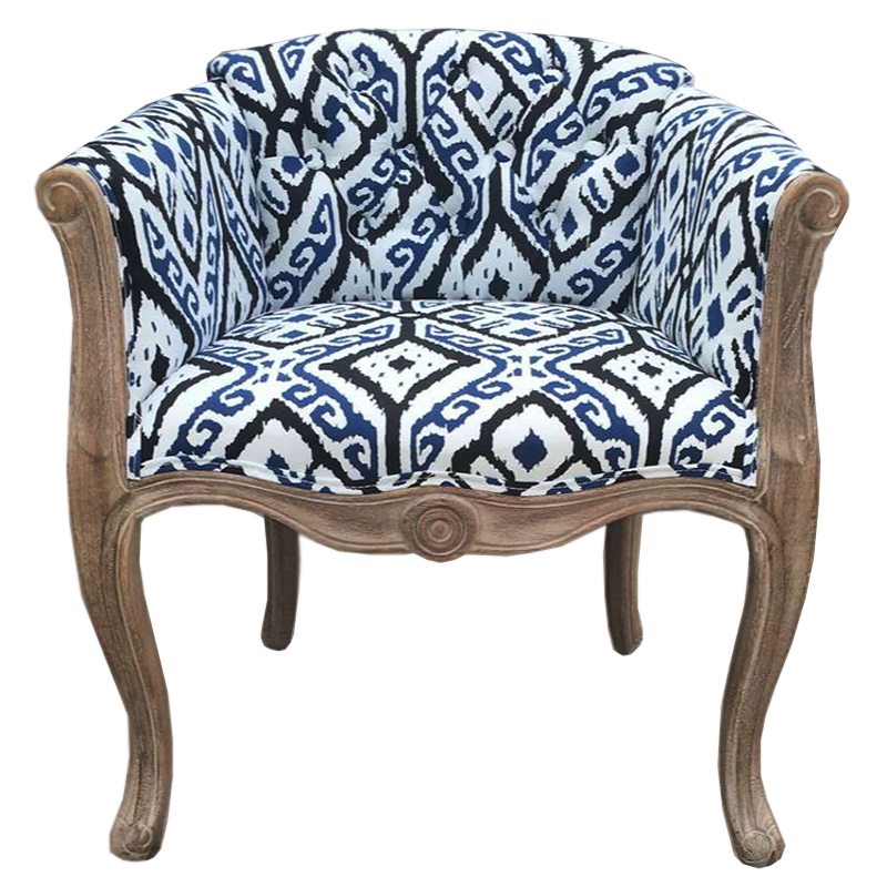 Кресло KELIM Blue Ornament Chair Коричневый Белый Синий Черный Кресло KELIM Blue Ornament Chair Коричневый Белый Синий Черный в Кирове | Loft Concept