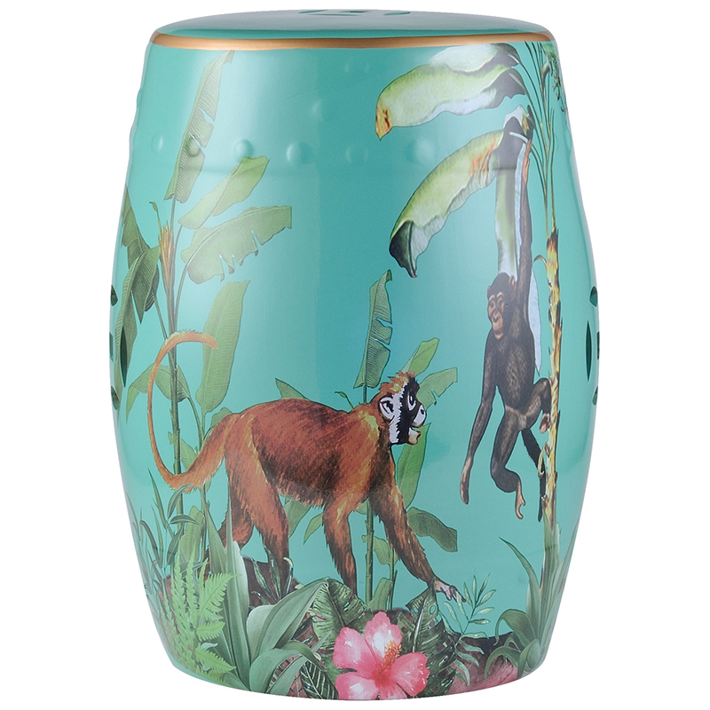 Керамический табурет Monkey Tropical Animal Ceramic Stool Turquoise Мульти Бирюзовый Керамический табурет Monkey Tropical Animal Ceramic Stool Turquoise Мульти Бирюзовый в Кирове | Loft Concept