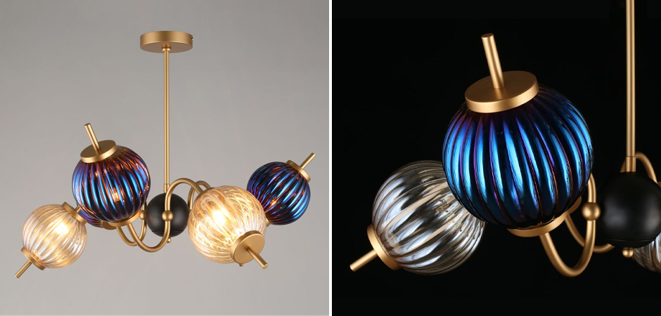 Люстра Shell Beads с цветным стеклом Люстра Shell Beads с цветным стеклом - Loft-Concept в Кирове