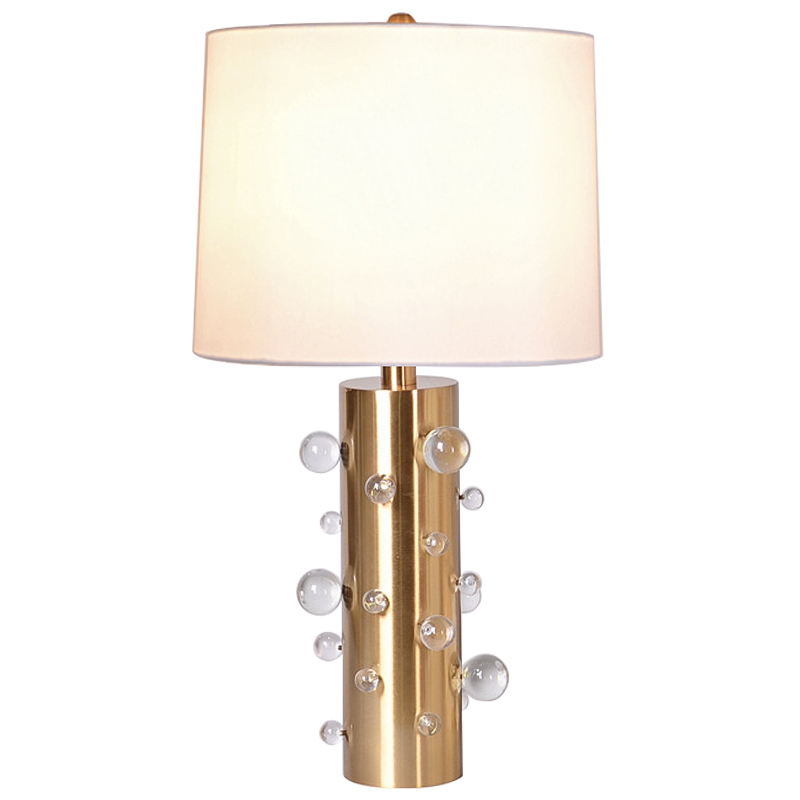 Настольная лампа с абажуром Cantrell Table Lamp Glass Золотой Бежевый Прозрачное Стекло Настольная лампа с абажуром Cantrell Table Lamp Glass Золотой Бежевый Прозрачное Стекло в Кирове | Loft Concept
