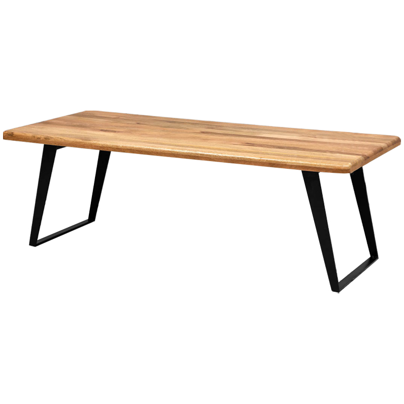 Обеденный стол с деревянной столешницей Ramu Wood Dinner Table Древесина Черный Обеденный стол с деревянной столешницей Ramu Wood Dinner Table Древесина Черный в Кирове | Loft Concept