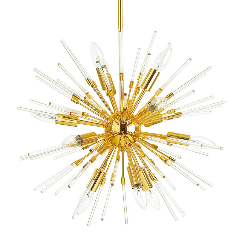 Люстра Welund Sputnik Chandelier gold Глянцевое золото Прозрачный Люстра Welund Sputnik Chandelier gold Глянцевое золото Прозрачный в Кирове | Loft Concept