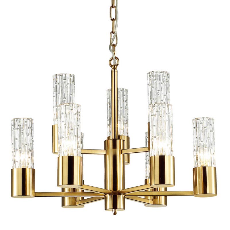 Люстра Lorinda Chandelier two tiers Прозрачный (Transparent) Золотой в Кирове | Loft Concept 