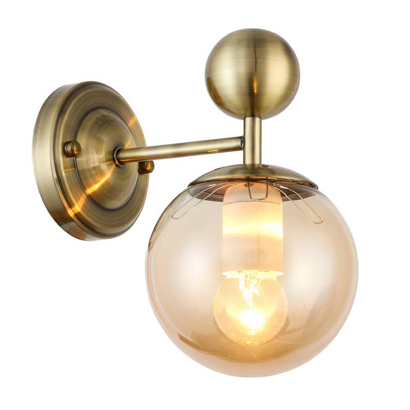 Бра Demian Bronze Wall Lamp Бронза Янтарный Бра Demian Bronze Wall Lamp Бронза Янтарный в Кирове | Loft Concept