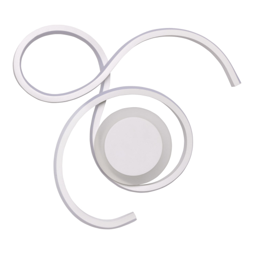 Бра белого цвета с изогнутыми световыми линиями и круглым основанием Luke Lampco Tracer Lamp Белый в Кирове | Loft Concept 