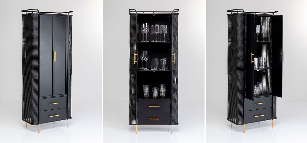 Шкаф черный Damian - фото №1