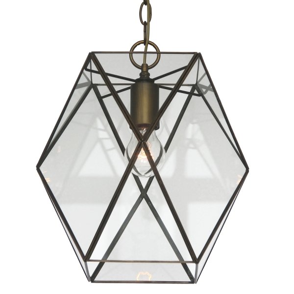 Подвесной светильник Rombius Pendant I clear glass Латунь Античная полированная Подвесной светильник Rombius Pendant I clear glass Латунь Античная полированная в Кирове | Loft Concept