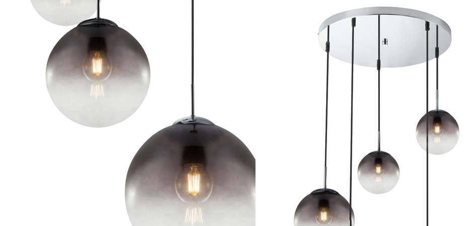 Люстра Ball Sunrise Pendant lamp smok 5 плафона Люстра Ball Sunrise Pendant lamp smok 5 плафона - Loft-Concept в Кирове