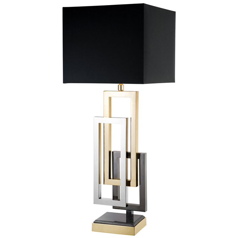 Настольная лампа Eichholtz Table Lamp Regine Черный Никель Темный никель Золотой в Кирове | Loft Concept 