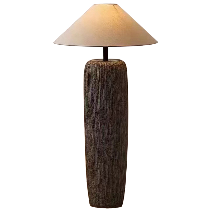Торшер Coffey Lampshade Floor Lamp Бежевый Коричневый Торшер Coffey Lampshade Floor Lamp Бежевый Коричневый в Кирове | Loft Concept