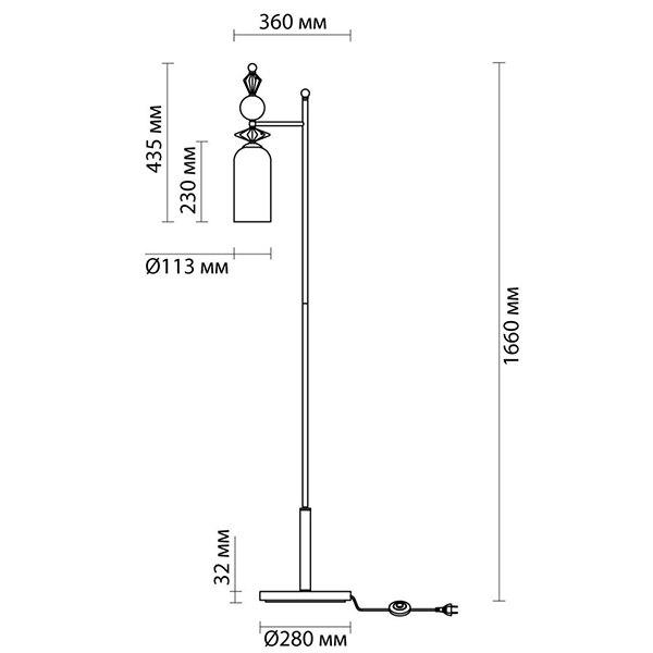 Торшер Iris Glass Floor lamp Candy chrome Торшер Iris Glass Floor lamp Candy chrome в Кирове