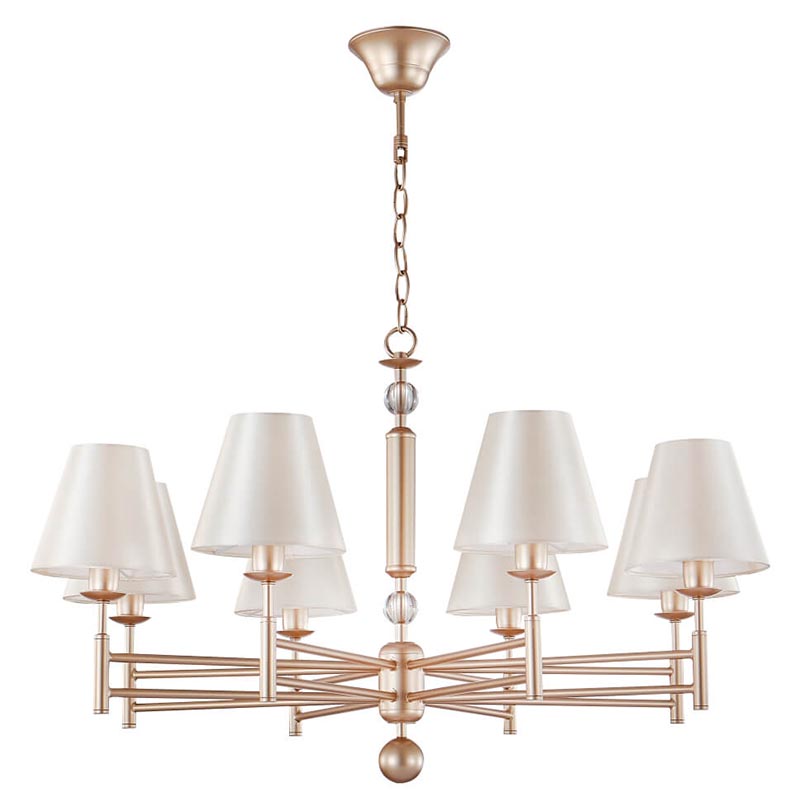 Люстра Sharma Chandelier 8 Золотой Бежевый Люстра Sharma Chandelier 8 Золотой Бежевый в Кирове | Loft Concept