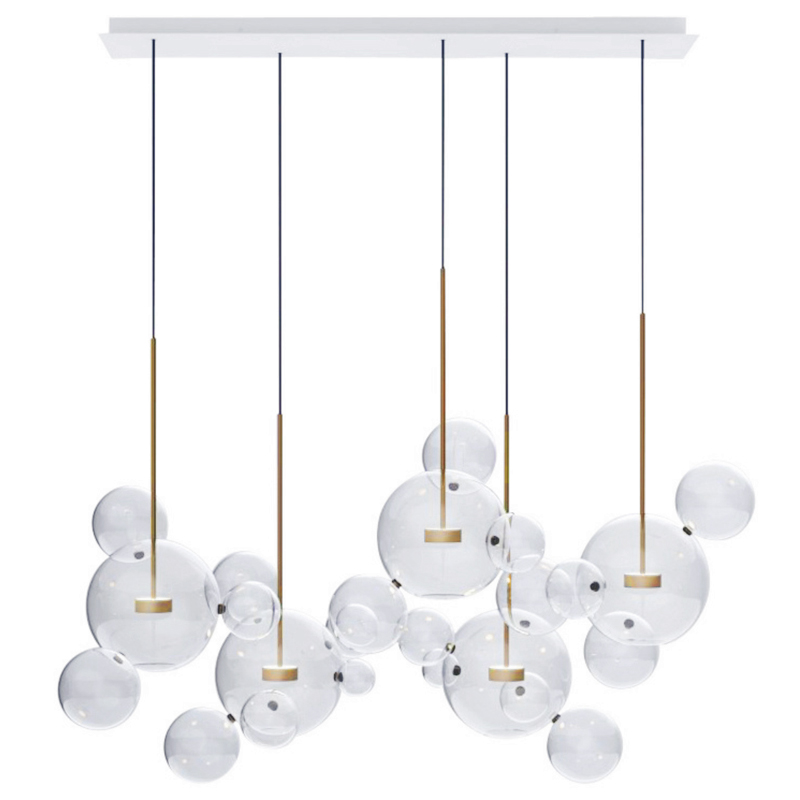 Люстра Giopato & Coombes Bolle Zigzag Chandelier 24 BUBBLE Linear Латунь Прозрачный (Transparent) Люстра Giopato & Coombes Bolle Zigzag Chandelier 24 BUBBLE Linear Латунь Прозрачный (Transparent) в Кирове | Loft Concept