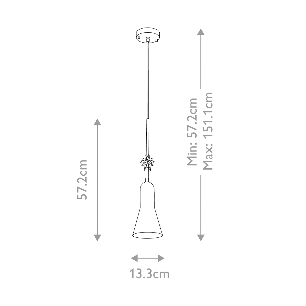 Подвесной светильник с конусным плафоном и декоративной звездой 57 см Elstead Lighting в Кирове