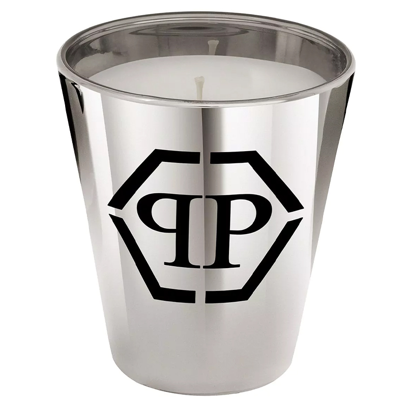Свеча Philipp Plein Candle Empire Platinum M Серебряный Белый Черный в Кирове | Loft Concept 