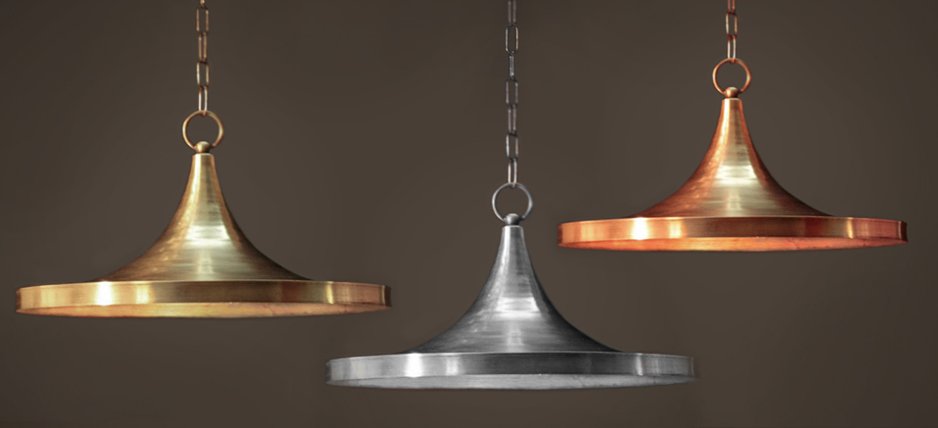Подвесной светильник Copper Pendant Lamp Beat Light Wide Подвесной светильник Copper Pendant Lamp Beat Light Wide - Loft-Concept в Кирове