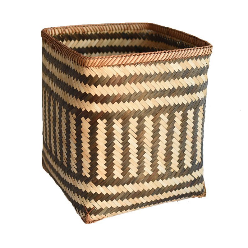 Корзина Wicker Basket Cube Бежево-серый Корзина Wicker Basket Cube Бежево-серый в Кирове | Loft Concept