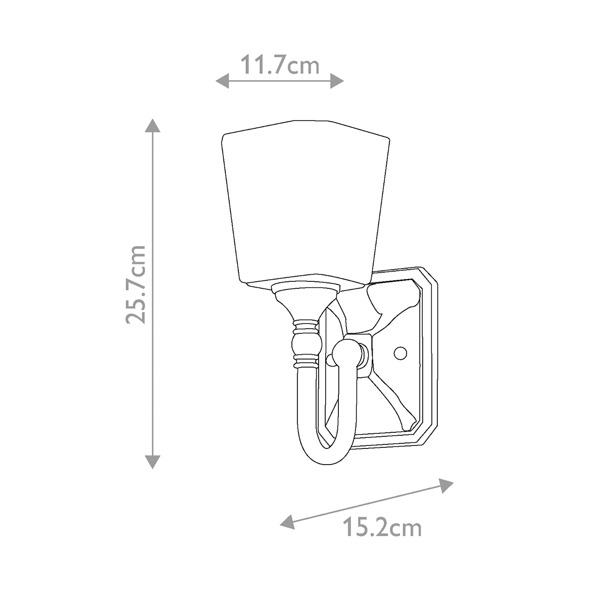 Бра для ванных комнат с белым матовым плафоном квадратной формы на основании цвета хром Feiss в Кирове