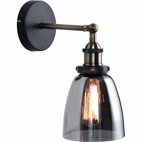 Бра Smoke Glass cloche Wall Lamp Бра Smoke Glass cloche Wall Lamp в Кирове | Loft Concept