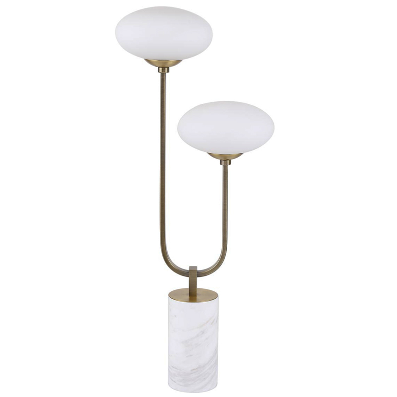Oval Balls Mushrooms Table Lamp Brass Латунь Прозрачный белый в Кирове | Loft Concept 