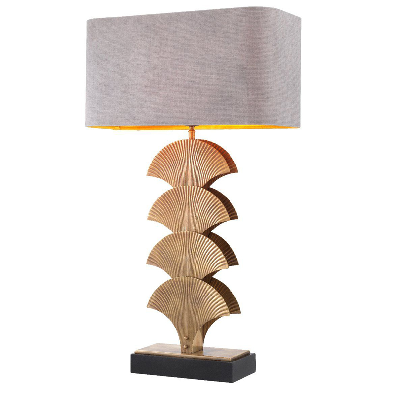 Настольная лампа Eichholtz Table Lamp Iris Черный Винтажная латунь Серый Настольная лампа Eichholtz Table Lamp Iris Черный Винтажная латунь Серый в Кирове | Loft Concept