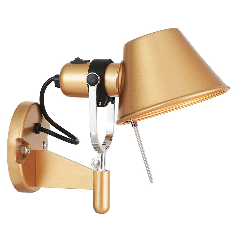 Бра золотого цвета с поворотным плафоном Artemide Золотой Хром Бра золотого цвета с поворотным плафоном Artemide Золотой Хром в Кирове | Loft Concept