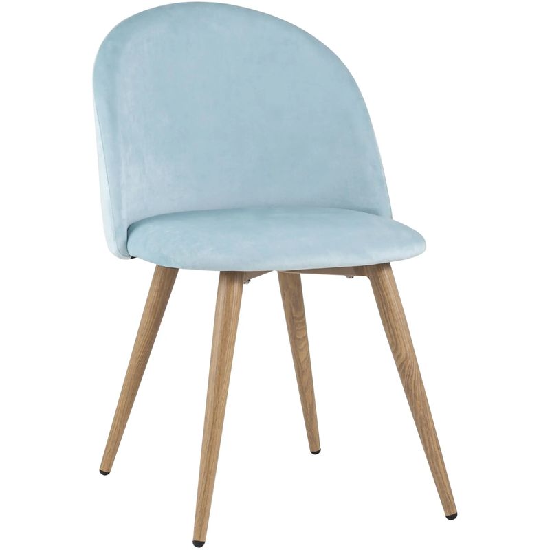 Стул Miruna Chair II Светло-Голубой Велюр Голубой пастельный Древесина Стул Miruna Chair II Светло-Голубой Велюр Голубой пастельный Древесина в Кирове | Loft Concept