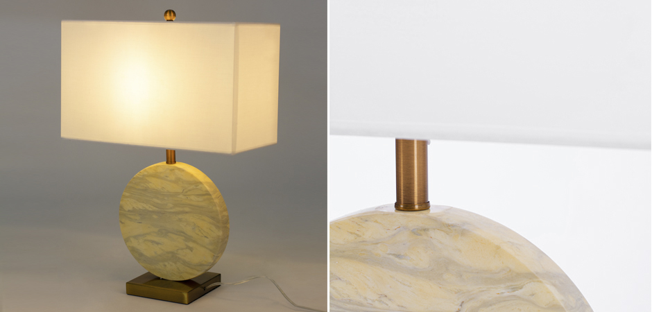 Настольная лампа Lua Grande Table Lamp beige marble Настольная лампа Lua Grande Table Lamp beige marble - Loft-Concept в Кирове