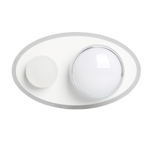 Бра овальной формы белого цвета с 2-мя лампами Lunar Pebbles Белый в Кирове | Loft Concept 