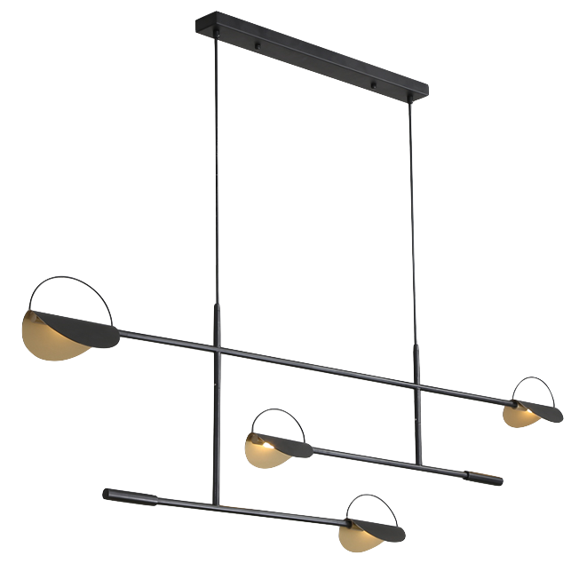 Люстра BOLIA LEAVES PENDANT black Черный Латунь Люстра BOLIA LEAVES PENDANT black Черный Латунь в Кирове | Loft Concept
